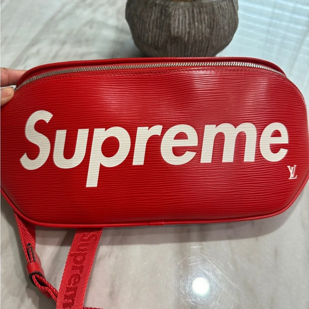 Supreme Collaboration Red Epi Leather Bumbag PM Bag
